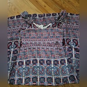 Shinestar Red and Blue Patterned Dress